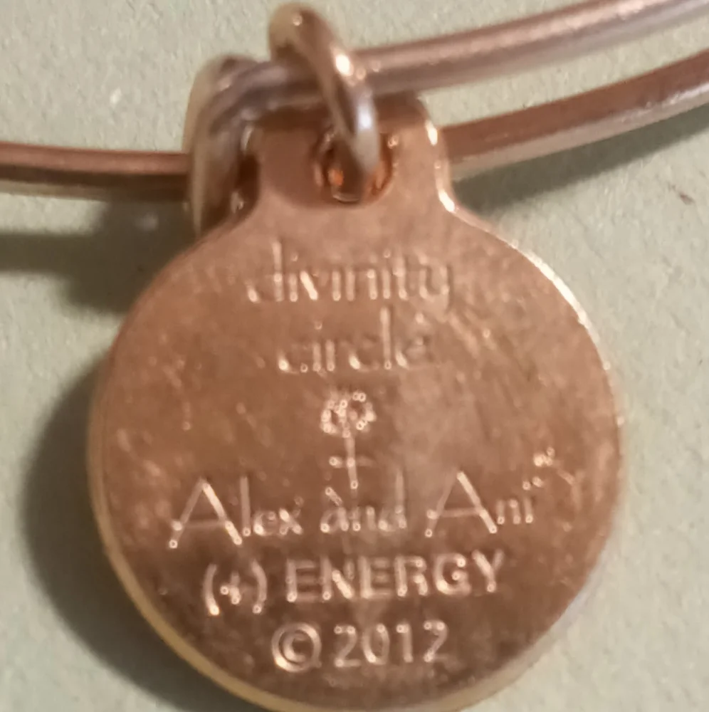 Alex and Ani 2012 divinity circle bangle bracelet in gold tone. - Picture 4 of 7